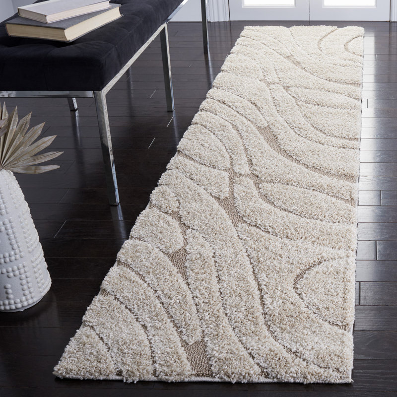 Tapis crème / beige Ashal, Tapis de couloir 2 pi 3 po x 19 pi, Cream/Beige
