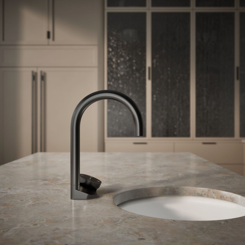 Robinet pour boisson à arche courte Aquifer4-en-1, Noir mat