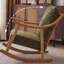 Chaise berçante en bois massif-101919242