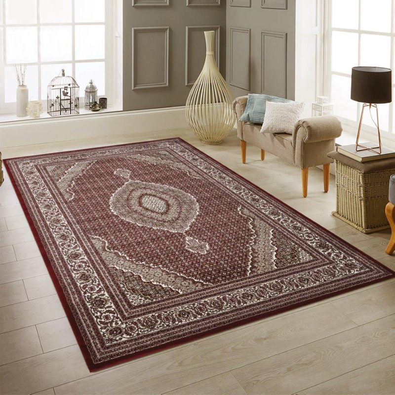 Tapis transitionnel rouge Sutphin Collection, Rectangle 10 pi x 14 pi