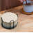 Cotton Round 8 Piece Coaster Set With Holder