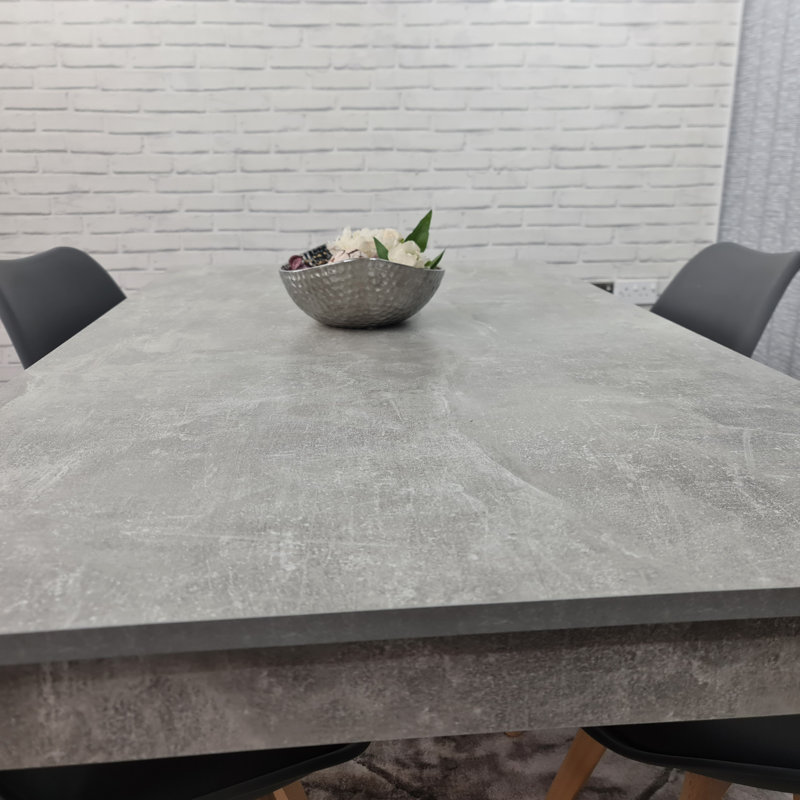 Onecre 4 - Person Dining Set, 75cm H x 117cm W x 77cm D, Dark Grey