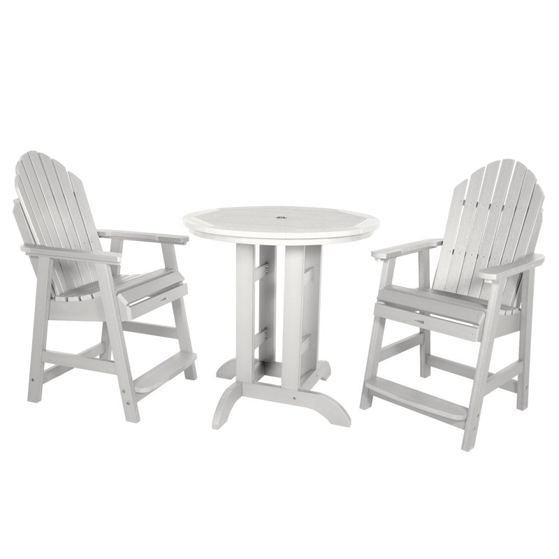 Anette 2-Person 36" Round, Counter-Height Dining Set, White