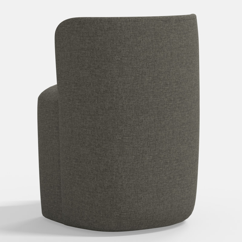 Stoffer Home x Cloth & Company Gail Dining Chair, Zuma Charcoal Textured Linen