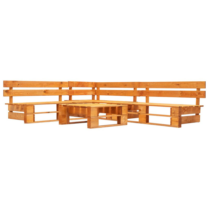 Fai Pallet 6 Seater Conversation Set, Honey Brown