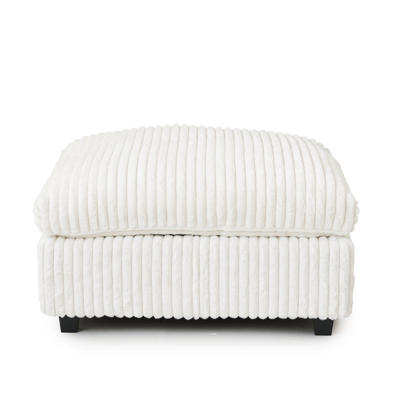 Canapé modulaire rembourré avec repose-pieds, Beige