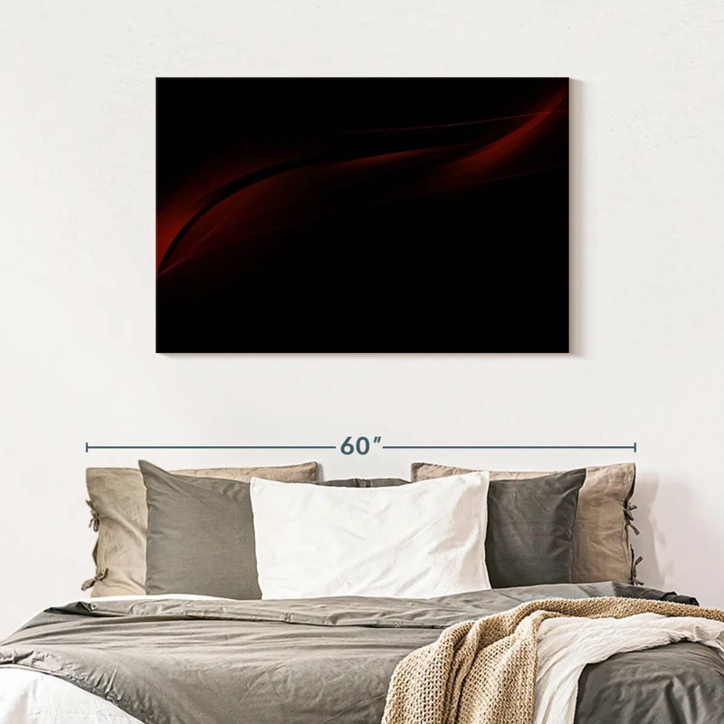Avery Black Abstract, 30" H x 45" W