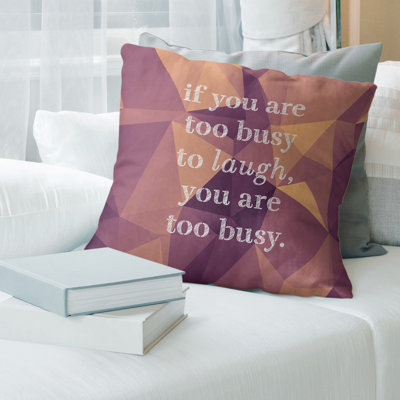 Coussin artificiel «Make Time for Laughter»