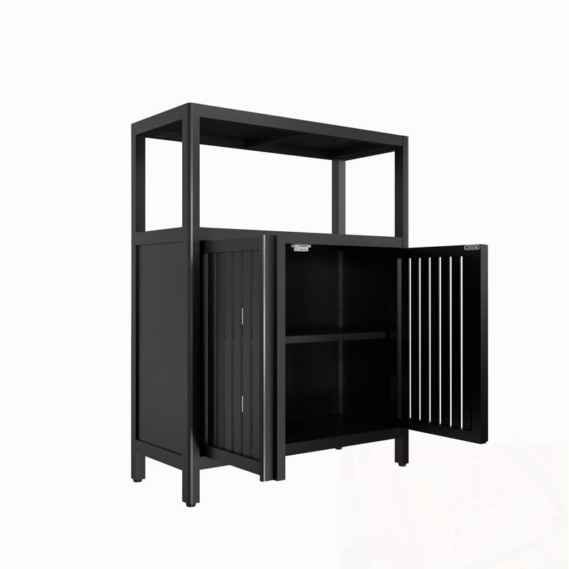 Armoire de rangement avec tablettes, Noir