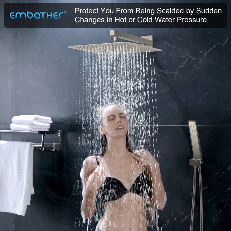 Shower System 12" Shower Faucet Set For Bathroom