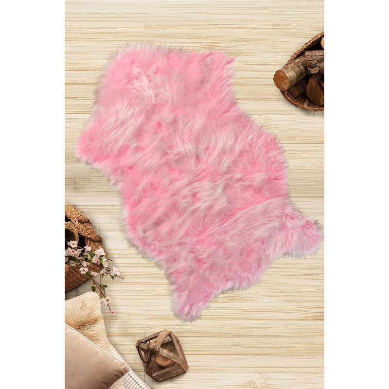 Braylon Bath Rug, 0.5" H x 23.62" W x 35.43" L, Pink