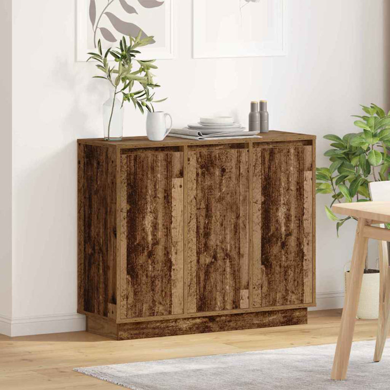 Sideboard With Shelf 90 X 32 X 75 Cm Engineered Wood, Old Wood
