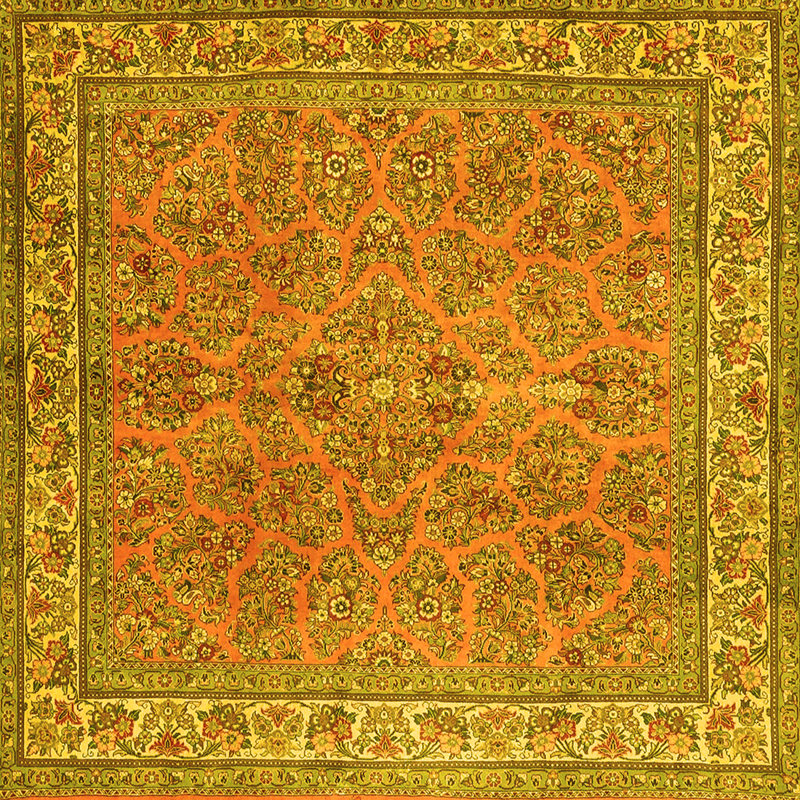 Washable Oriental Indoor Rug, Square 5'