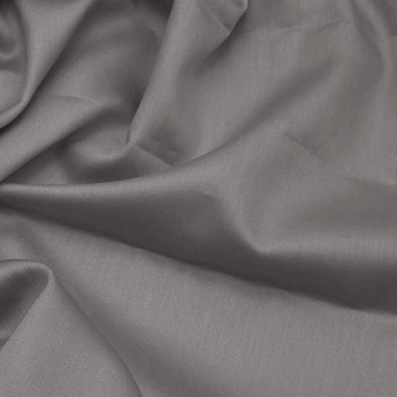 Ensemble de housse de couette simple en satin, Courtepointe simple , Gris foncé