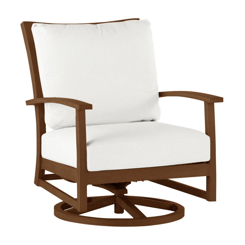 Charleston Patio Lounge Chair with Cushions, Verona Silver, Welt + Standard Fill, Charleston Aluminum #60 Oak