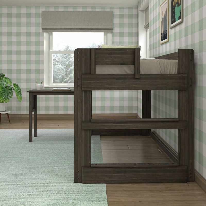  Lit mezzanine simple avec bureau Irma Kids, Brun bois de grange