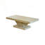 Table basse moderne à pieds croisés de 47 po, conception robuste en forme de X, placage en bois massif, grande table centrale de salon avec amplement d'espace de rangement, chêne délavé-1352052513