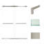 Porte de douche coulissante sans cadre Transoler Brianna, l 60 po x H 80 po, verre trempé transparent de 5/16 po-69322974