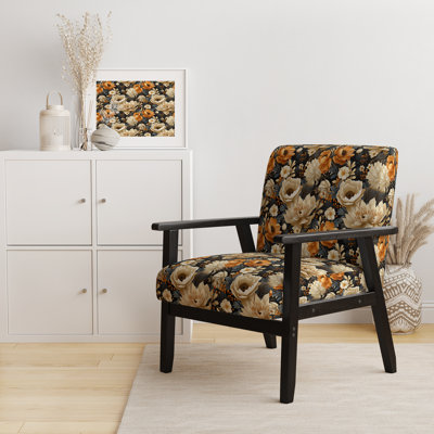 Fauteuil d'appoint rembourré Autumn Cottage Flowers