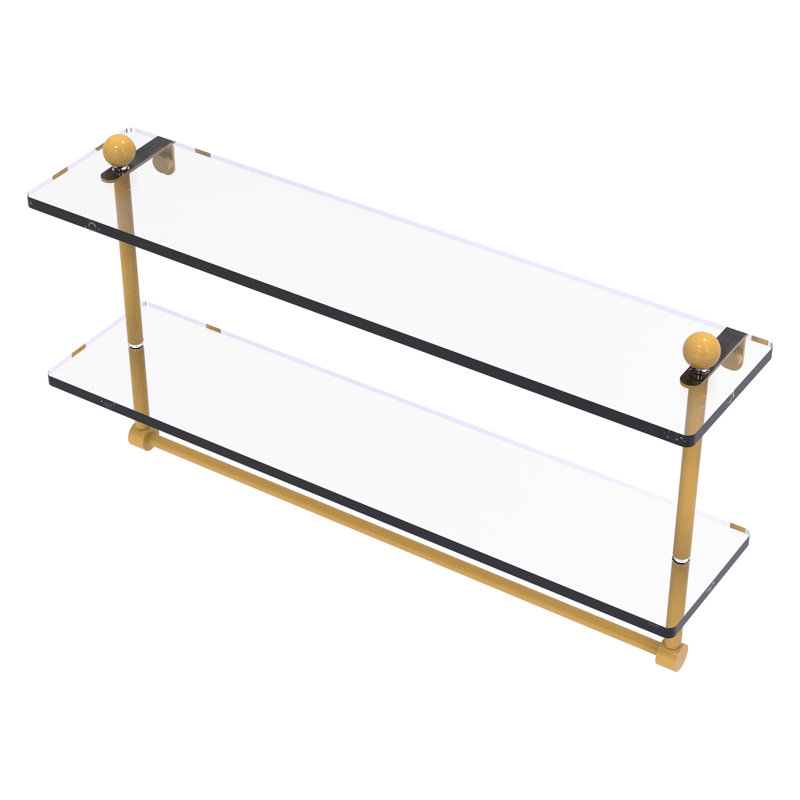 Tablette flottante avec porte-serviettes 2 pièces Prestige Regal, H 12 po x l 22 po x P 5 po, Or espagnol