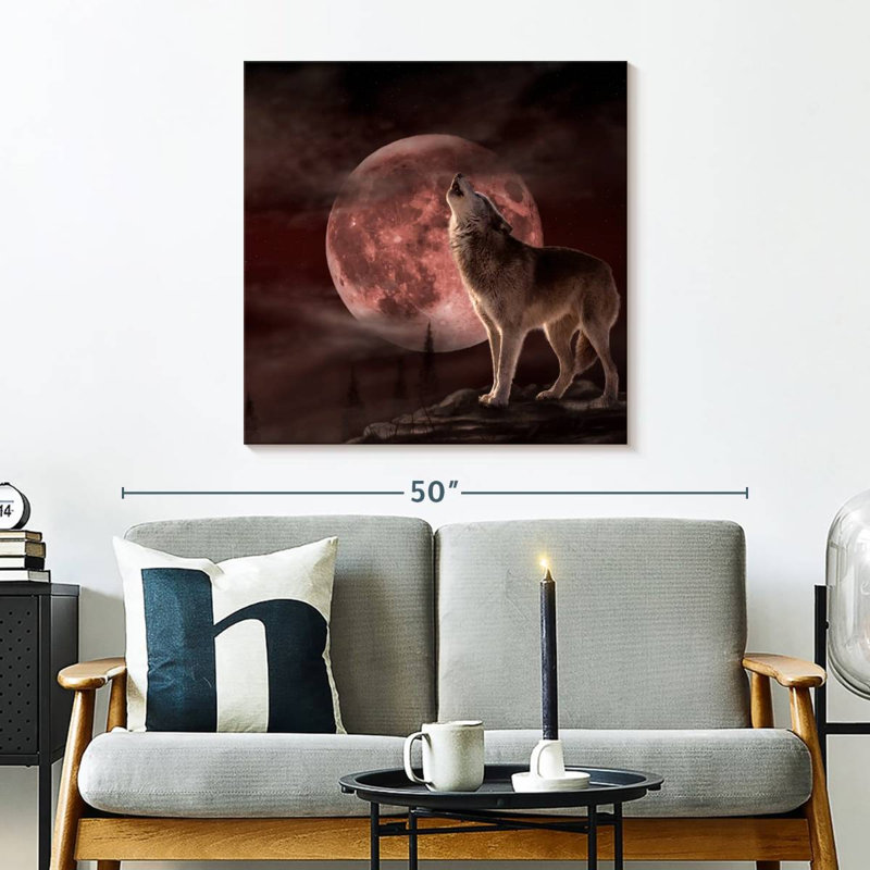 Brampt Wolf Moon Howling, 30" H x 30" W