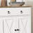 Sideboard, Buffet Cabinet with 2 Drawers, 2Storage Cabinets, 4 Barn-Style Doors