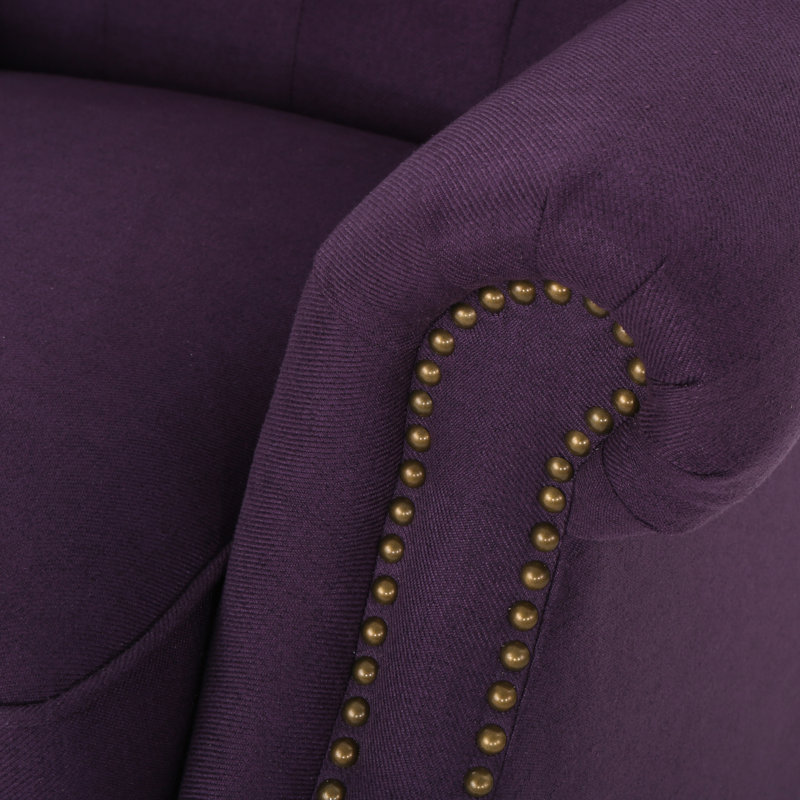 Lothrop Recliner, Plum Microfiber