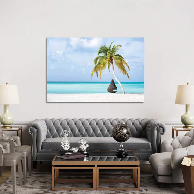 Hanging Swing Chair On The Beach by Jan Becke - Wrapped Canvas Gallery-Wrapped Canvas Giclée, 152.5 cm H x 101.5 cm W