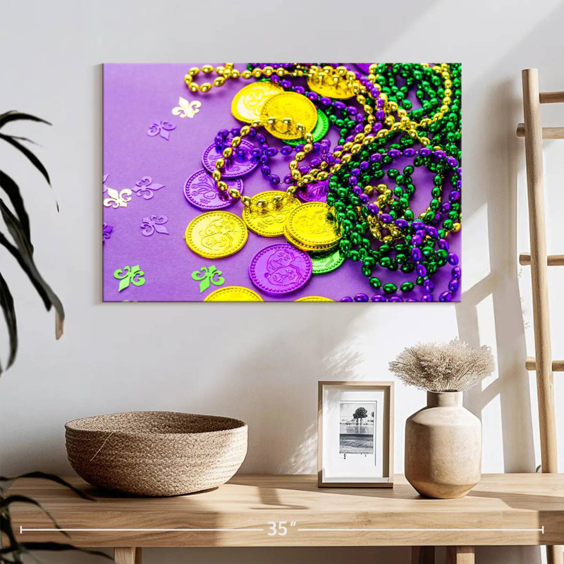 Ornements Lelend Mardi Gras, H 16 po x l 24 po