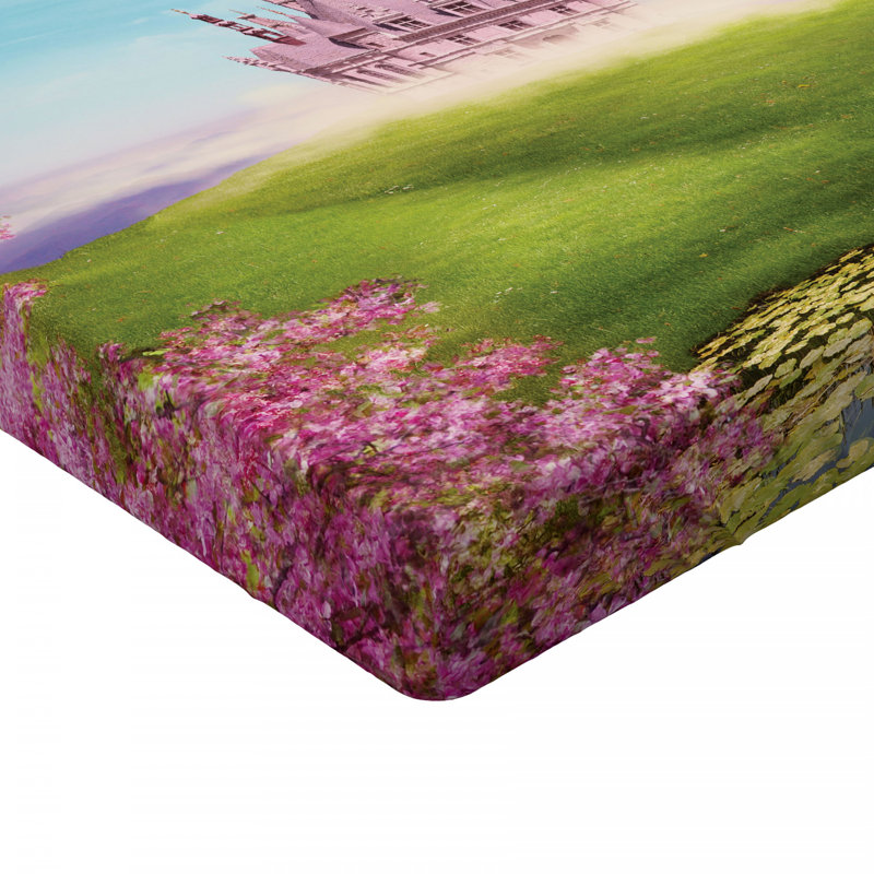Microfiber Floral Fitted Sheet, Full Fitted Sheet