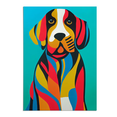 Colourful Dog No.1 Abstract - Wall Art