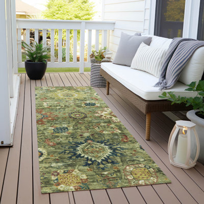 Tapis intérieur / extérieur Xhevrie lavable à la machine