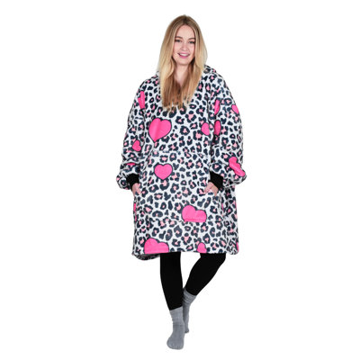 Panda Oversized Wearable Warm Blanket Hoodie Sweatshirt Pullover with Pocket for Women,Holiday Gift