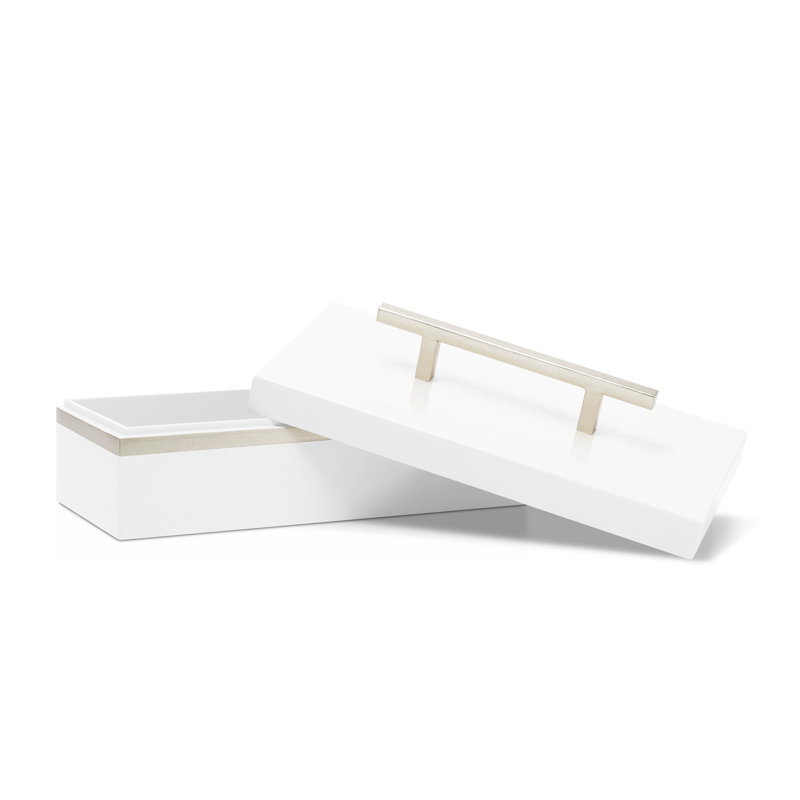 Blair Box, White and Silver (Single)