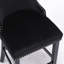 Ensemble de 2 fauteuils de détente en velours noir avec capitonnage, pieds en bois et garniture de style loisir, têtes de clou 2 pièces (noir) Sw1824bk-2032607250-2032607279
