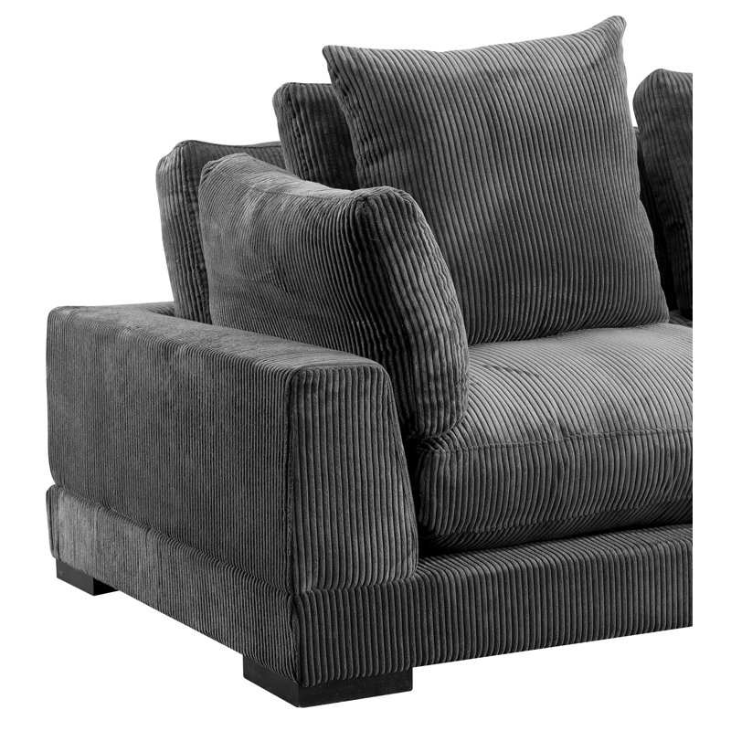 Tumble Modular Chaise Sectional, Gray