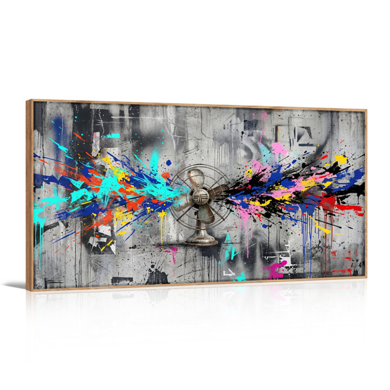 "Abstract Splash", reproduction d'art sur toile, ensemble de 1, Naturel, 40“W x 20”H