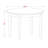 3 Piece Dining Table Set Includes a Round Dining Table and 2 Upholstered Parson Chairs, linen white-152691356
