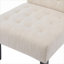 Ensemble de 2 fauteuils de chambre capitonnés traditionnels, siège d'appoint rembourré en tissu beige neutre pour la maison