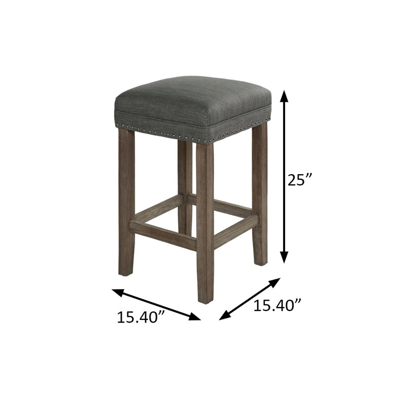 L 64,4 po et l 15,4 po transitionnel 4 pièces Comptoir Ht. Ensemble de table, gris brossé, Gris brossé