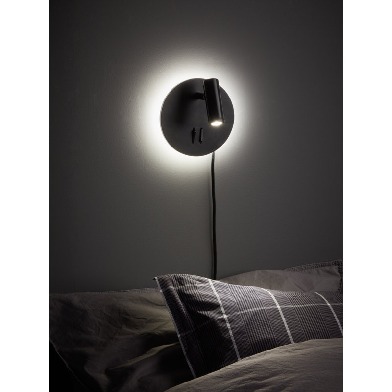 Amalda LED Plug-in Spotlight, Black