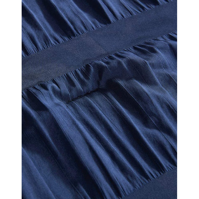 Ensemble d'édredon en microfibre Ertan, Édredon simple + 1 taie décorative standard, Bleu marine