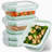 10 Piece Collapsible Silicone 27 oz. Meal Prep Food Storage Container Set with Airtight Snap Lock Lids
