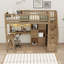 Lit mezzanine simple avec rangement intelligent et bureau à DEL-371697943