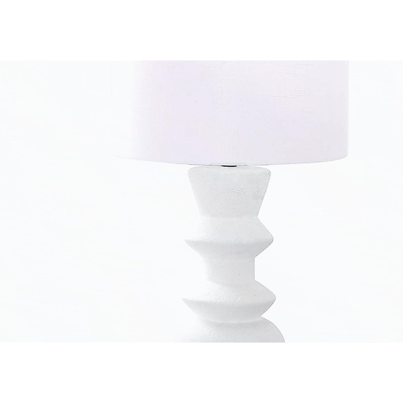 Lighting, 26 po h, céramique crème, ivoire / abat-jour crème, contemporain, Crème, crème