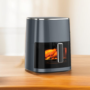 Air Fryer 6 Quart Capacity With Window Square Air Fryer 12-In-1 Air Fry, Roast, Reheat, Dehydrate, Bake, Steam With 400F