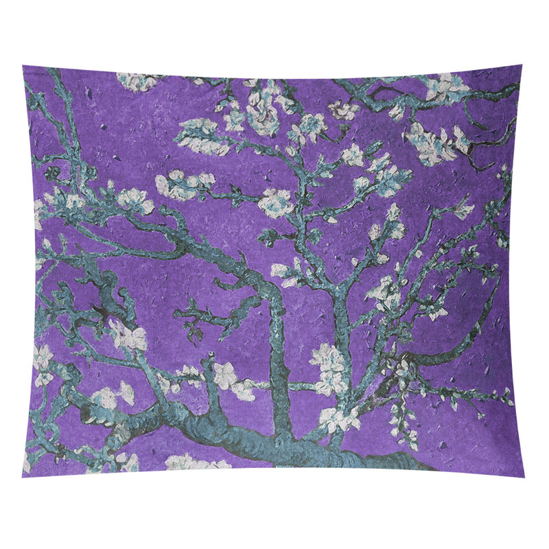 Tapisserie fleur d’amande, Intérieur, H 71 po x l 83,5 po