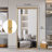 Full-Body Floor Mirror With Artificial Wood Frame, Elegant Design And Durability