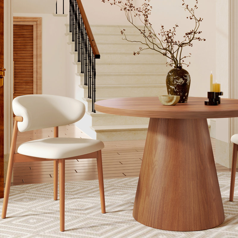 Petite table à manger pour 2 à 4 personnes en bois massif, H 29,5 po x l 39,37 po x P 39,37 po