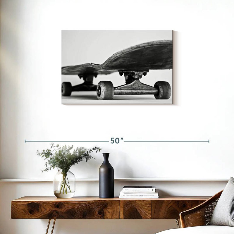 Senne Monochromatic Skateboard, 20" H x 30" W